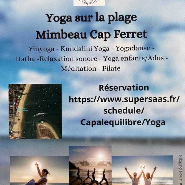 Yoga sur la plage face au Mimbeau-Cap Ferret